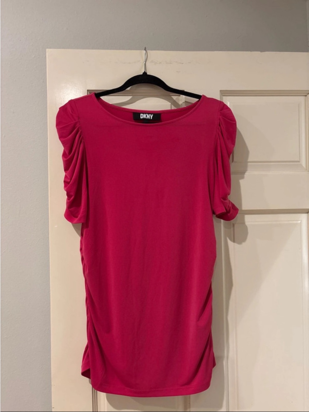 DKNY Hot Pink Scoop Neck Dress